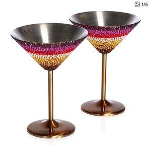 ❌SOLD❌Rare! Kurt Geiger - Wonka x Kurt Geiger London Stripe Martini Glasses